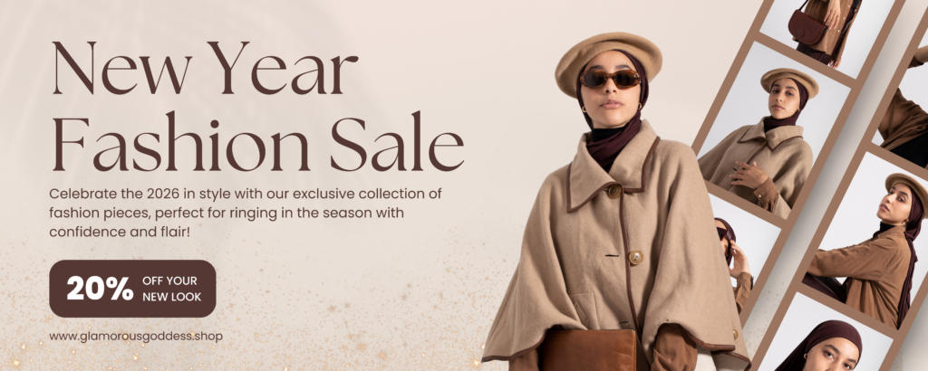 brown minimalist simple new year fashion sale banner